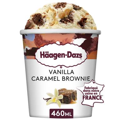 Crème glacée pot vanille caramel brownie HÄAGEN DAZS 386g