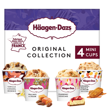Mini Pot crème glacée original collection HÄAGEN DAZS x4 321g