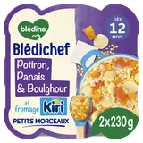 BLEDINA BLEDICHEF - Crémeux de potiron et panais boulghour et fromagekiri, dès 12 mois - 2x230g