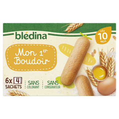 BLEDINA BLEDIDEJ - Biscuit bébé Boudoir, dès 12 mois - 120g