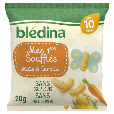 BLEDINA BLEDICHEF - Biscuits Bébé Maïs et carottes dès 10 mois - lesachet de 20g