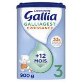 GALLIA GALLIAGEST - Lait en poudre bébé croissance, 3ème âge, dès 12mois - 900g