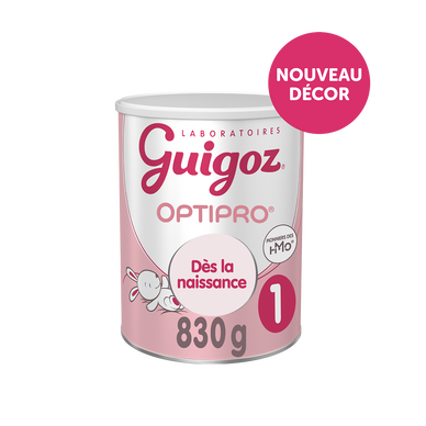 GUIGOZ OPTIPRO - Lait infantile en poudre 1er âge, de 0 à 6 mois - 830g
