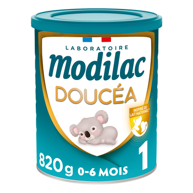 MODILAC DOUCEA - Lait 1er age sans huile de palme, de 0 à 6 mois - 820g