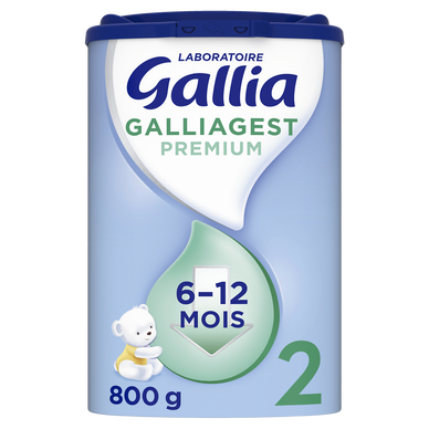 GALLIA GALLIAGEST - Lait en poudre bébé 2ème âge, de 6 à 12 mois - 820g
