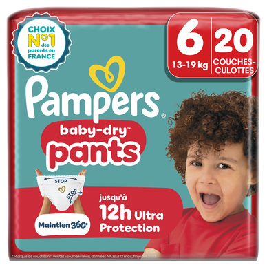 Culottes PAMPERS Baby-Dry taille 6 13kg-19kg x20