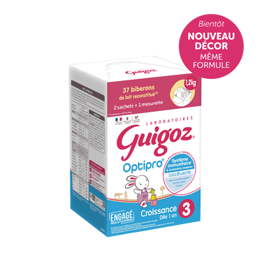 GUIGOZ OPTIPRO - Lait infantile de croissance en poudre, dès 12 mois -2x600g