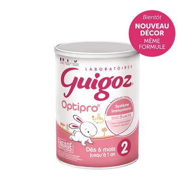 GUIGOZ OPTIPRO - Lait infantile en poudre 2ème âge, de 6 à 12 mois - 830g