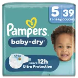 Couches PAMPERS Baby-Dry Taille 5 11kg-16kg x39