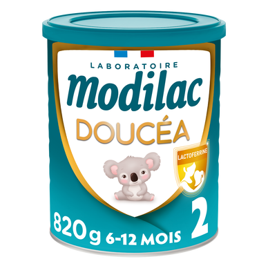 MODILAC DOUCEA - Lait 2ème age Doucea sans huile de palme, de 6 à 12 mois - 820g