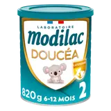 MODILAC DOUCEA - Lait 2ème age Doucea sans huile de palme, de 6 à 12 mois - 820g