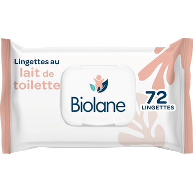 Lingettes au lait de toilette, x72