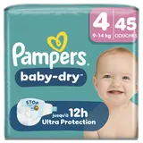 Couches PAMPERS Baby-Dry taille 4 9kg-14kg x45