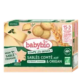 Sablé comté AOP du Massif Jurassien & origan dés 15 mois bio BABYBIO 72g