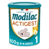 Lait infantile poudre actigest 1 lf+ 0/6 mois MODILAC 800g