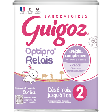 GUIGOZ OPTIPRO - Lait infantile en poudre 2ème âge, de 0 à 6 mois - 800g
