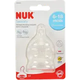 Tétine x2 silicone col large serenity plus 6/18 mois lait NUK