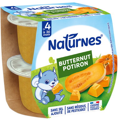 Naturnes Butternut Potiron NESTLE 2x130g Dès 4 mois