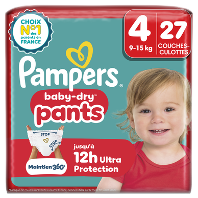 Couches PAMPERS baby dry T4 x27