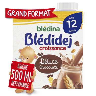Lait et céréales bébé chocolaté dès 12 mois BLEDIDEJ BLEDINA 500ml