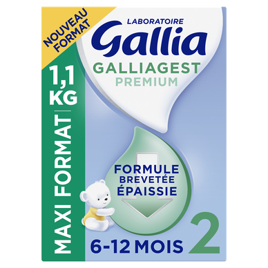 GALLIA GALLIAGEST - Lait en poudre bébé prémium, 2ème âge, dès 6 mois-1,1kg