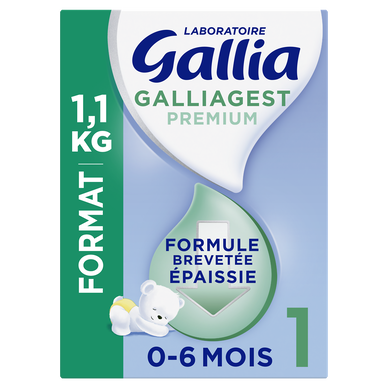 Lait bébé en poudre 1er âge 0 à 6 mois GALLIA Galliagest Prémium 1,1kg