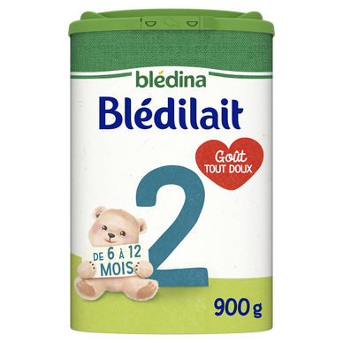 BLEDINA BLEDILAIT - Lait en poudre bébé 2ème âge, de 6 à 12 mois - 900g