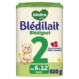 BLEDINA BLEDILAIT - Blédilait Blédigest, de 6 à 12 mois - 820g