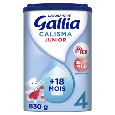 GALLIA CALISMA - Lait en poudre bébé croissance Junior, dès 18 mois -830g