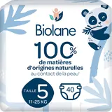 Couches éco-responsables taille 5 jumbo BIOLANE x40