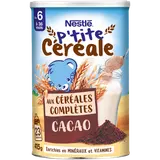NESTLE P'TITE CEREALE - Céréales complètes cacao, de 6 à 12 mois - 415g