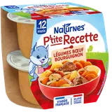 NESTLE P'TITE RECETTE - Plat bébé du midi Boeuf bourguignon, dès 12 mois - 2x200g