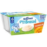 NESTLE P'TIT BRASSE - Desserts lactés P'tit Brasse, de 6 à 12 mois - 4x90g