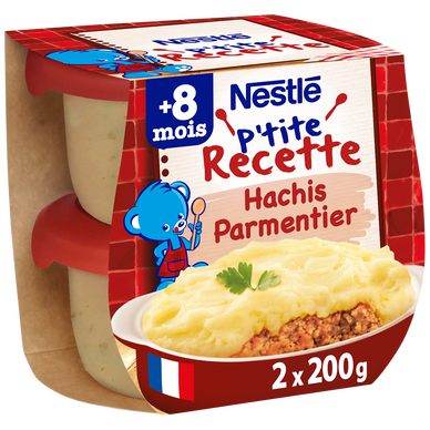 NESTLE P'TITE RECETTE - Hachis Parmentier, dès 8 mois - 2x200g - Repasbébé