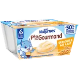 P'tit gourmand semoule au lait dés 6 mois NESTLE 4x100g