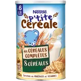 NESTLE P'TITE CEREALE - Céréales complètes 8 céréales, de 6 à 12 mois-415g