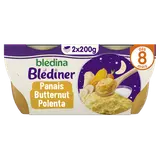 BLEDINA BLEDINER - Plat Bébé Panais Butternut Polenta BlédinerBledina,dès 8 mois - Les 2 pots de 200g