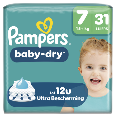 Couches PAMPERS Baby-Dry Taille 7 15kg+ X31