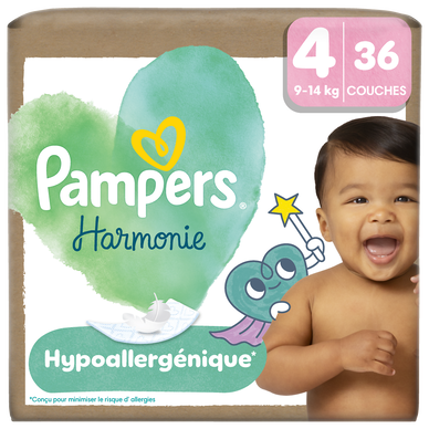 Couches PAMPERS Harmonie géant T4 x36