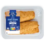 Filet de colin d'Alaska pané, transformé en France, 2 pièces, barquette de 220g