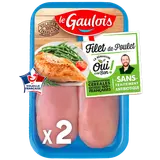 Filet de poulet blanc, OCB LE GAULOIS, France, 2 pièces, barquette, 300g