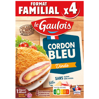 Cordon Bleu de dinde, LE GAULOIS, France,  4 pièces, 400g