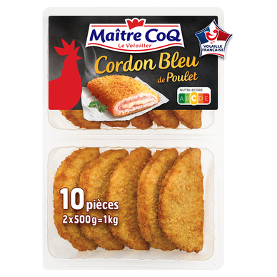 Cordon bleu, MAITRE COQ, France, barquette 1kg