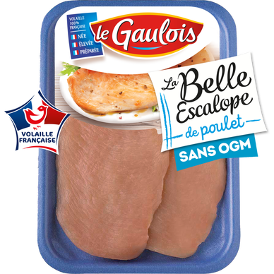 La belle escalope de poulet sans OGM, LE GAULOIS, France, 2 pièces,
