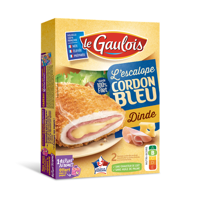 Escalope cordon bleu de dinde, LE GAULOIS, 2 pièces, 200g