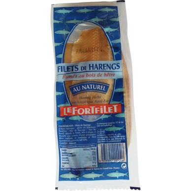 Filets de harengs fumés au naturel LEFORT, 200g
