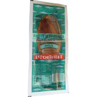 Filets de harengs fumés doux LEFORT, 200g