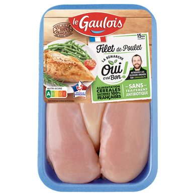 Filet poulet blanc, OCB LE GAULOIS, France, 3 pièces