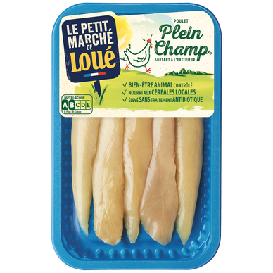 Aiguillette poulet jaune plein champ, LOUE, France