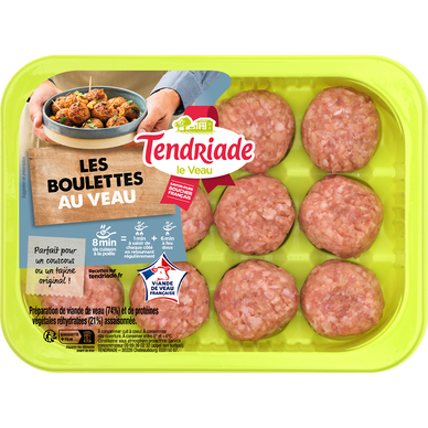 Boulette de veau nature, TENDRIADE, 12 pièces, 360g